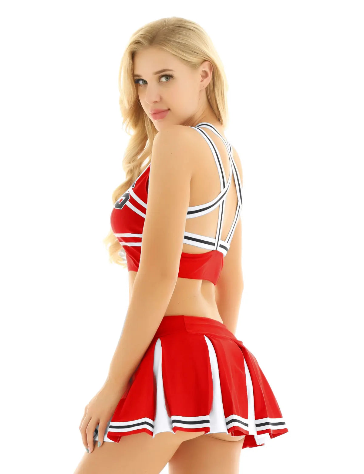 Women Femme Girls Japanese Schoolgirl Cosplay Uniform Adult Charming Cheerleader Sexy Costumes Set Halloween Roleplay Outfits