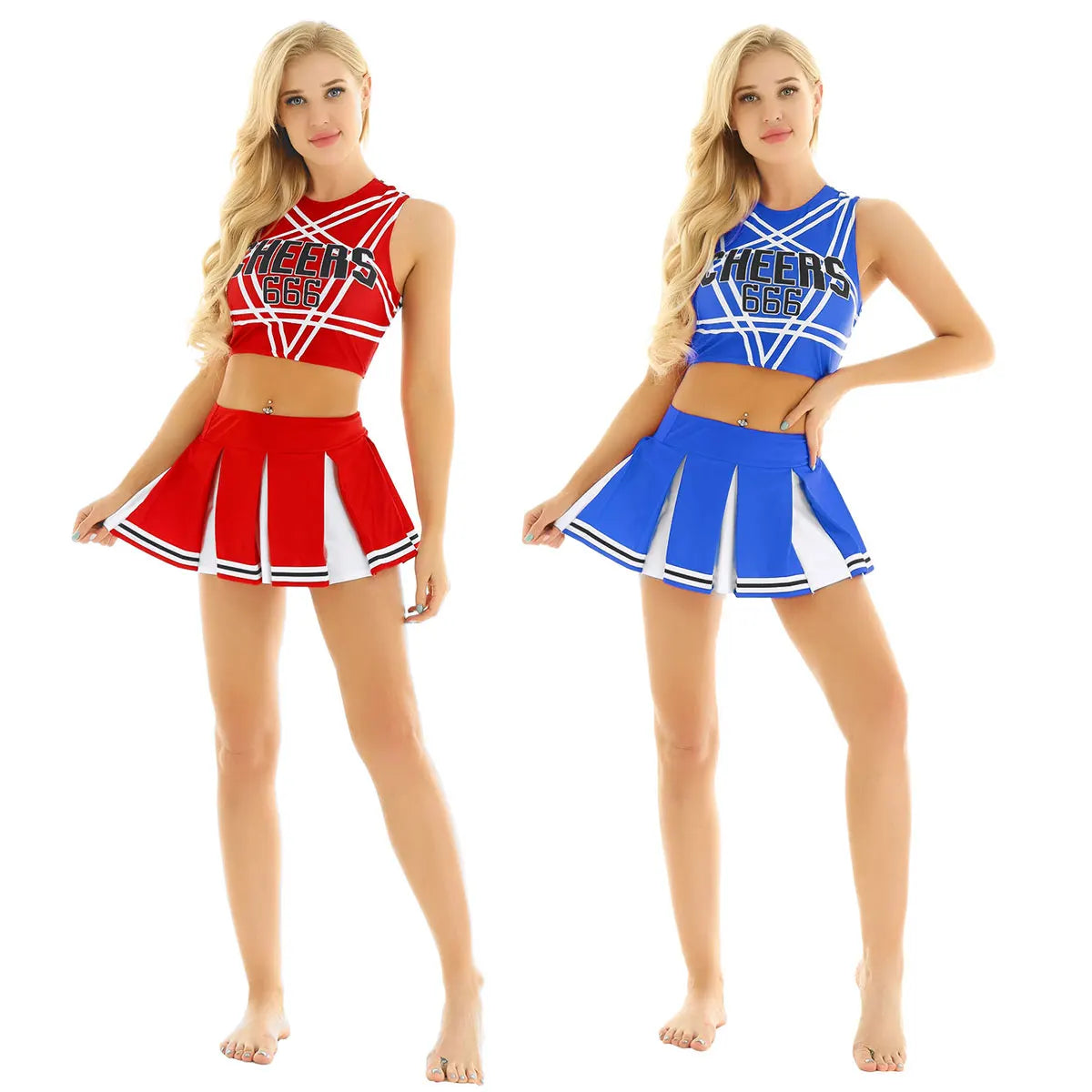 Women Femme Girls Japanese Schoolgirl Cosplay Uniform Adult Charming Cheerleader Sexy Costumes Set Halloween Roleplay Outfits