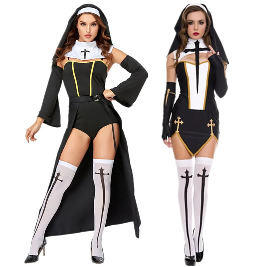 Full Set Sexy Nun Costume Women Exotic - Happysex