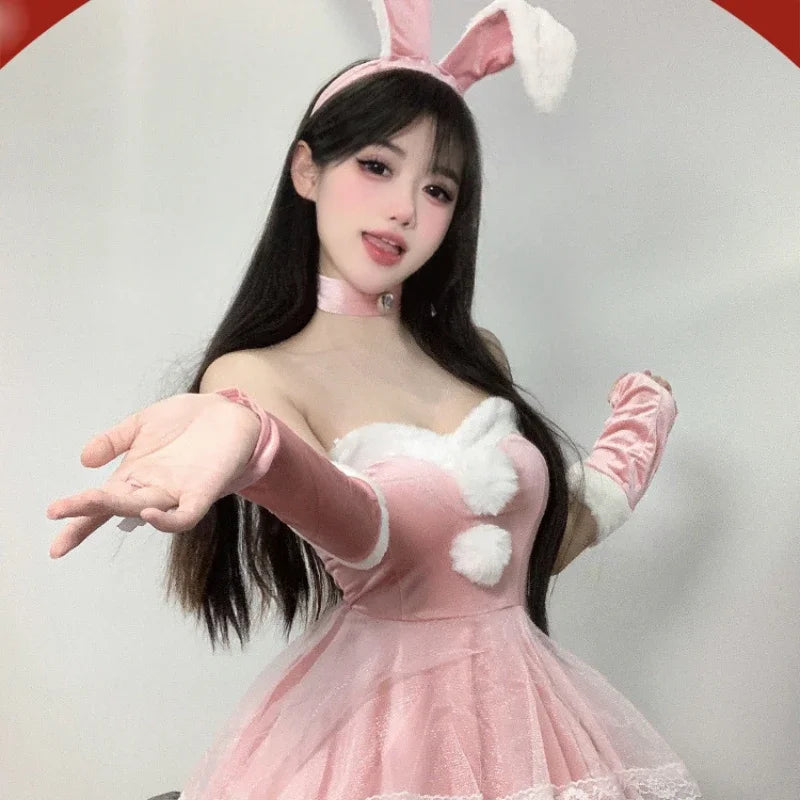 Sexy Bunny Plush Cosplay Kawaii Costumes Velvet Anime - Happysex