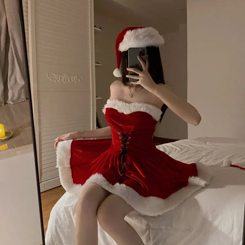 Costumes Christmas Red Sexy sra Noel Cosplay - Happysex