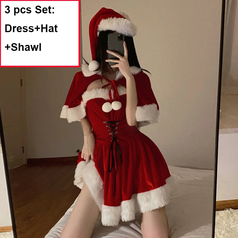 Costumes Christmas Red Sexy sra Noel Cosplay - Happysex