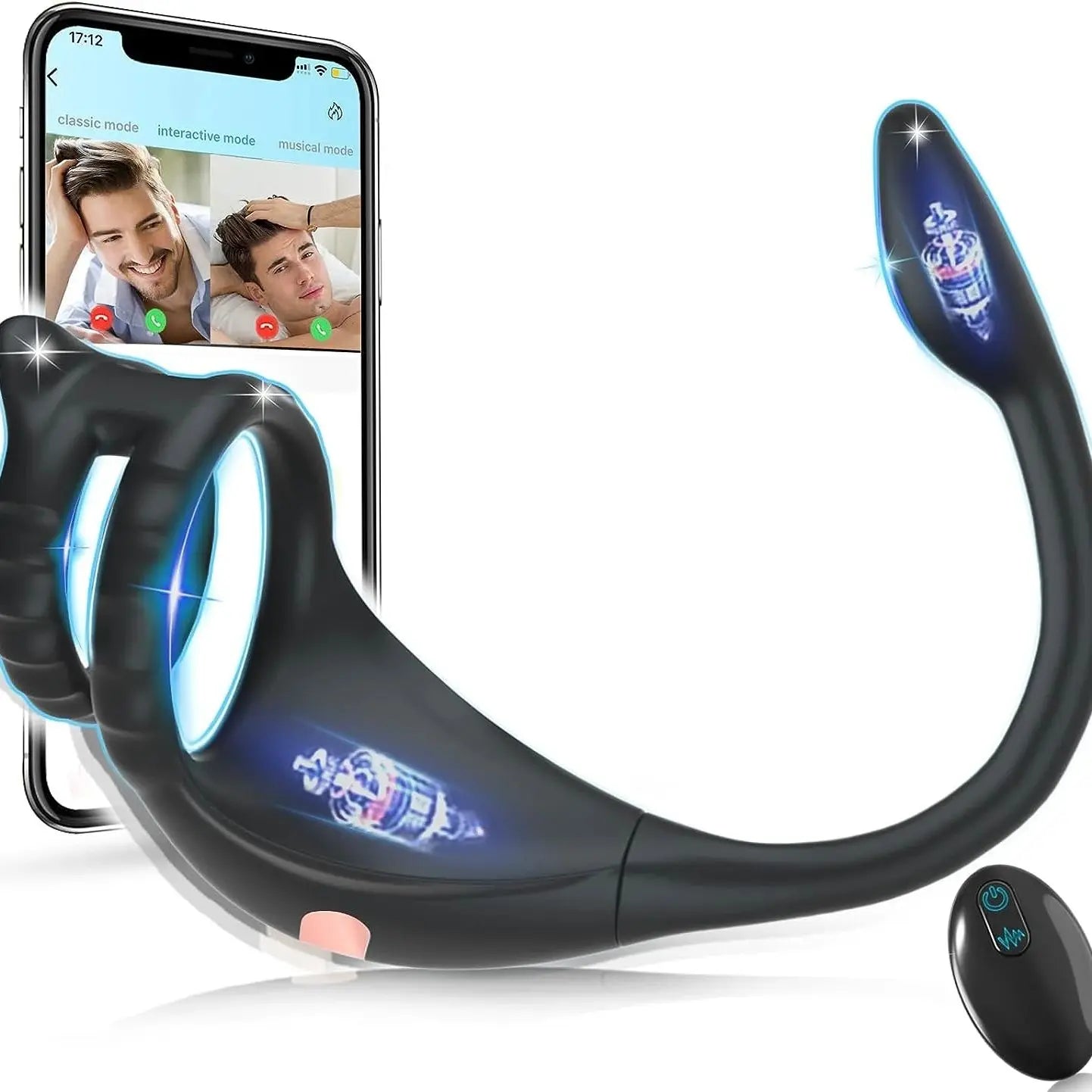 Vibrating Cock Ring Taint Stimulator with Mini Bullet Remote Control Anal Butt Plug Prostate Massager Penis Ring Male Vibrators