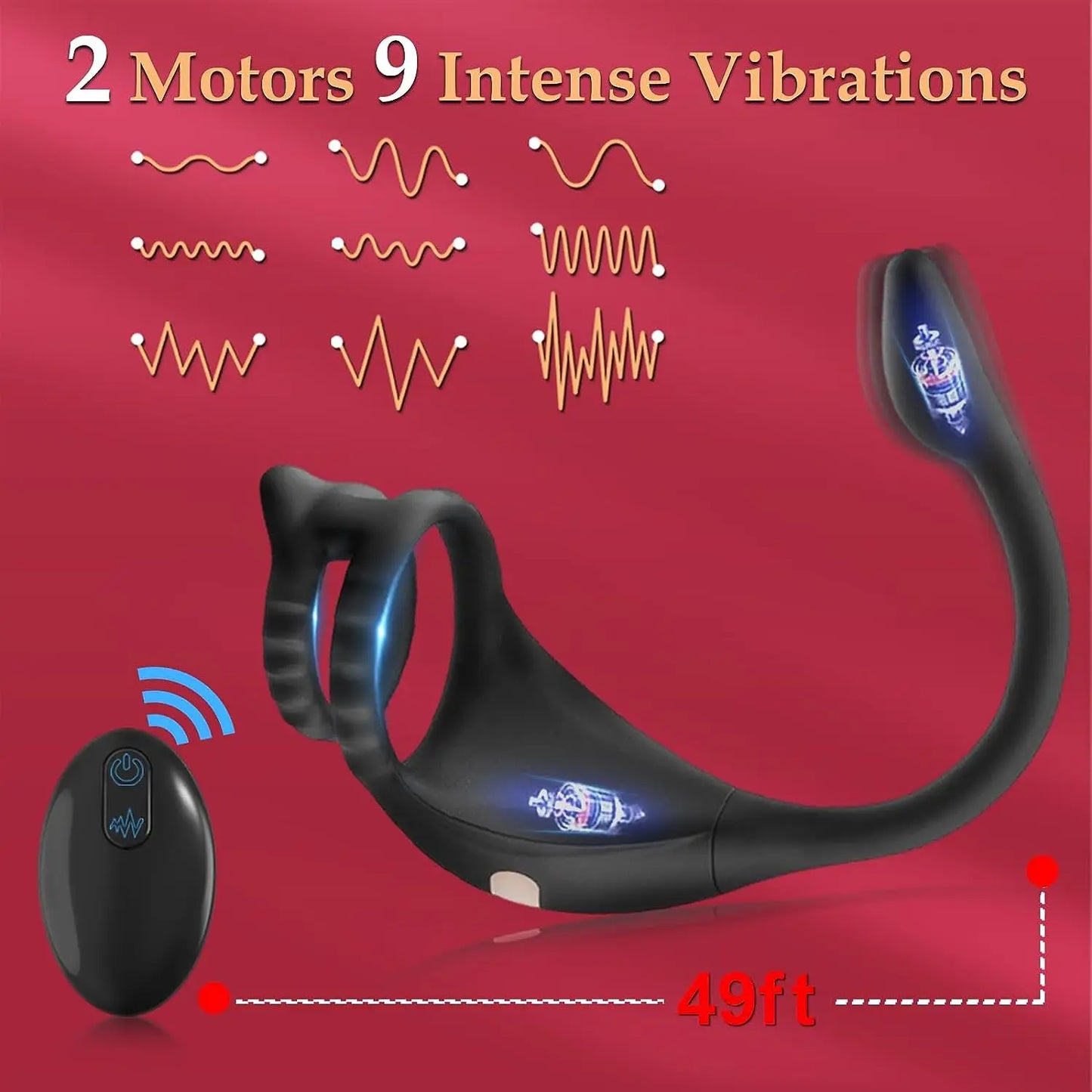 Vibrating Cock Ring Taint Stimulator with Mini Bullet Remote Control Anal Butt Plug Prostate Massager Penis Ring Male Vibrators