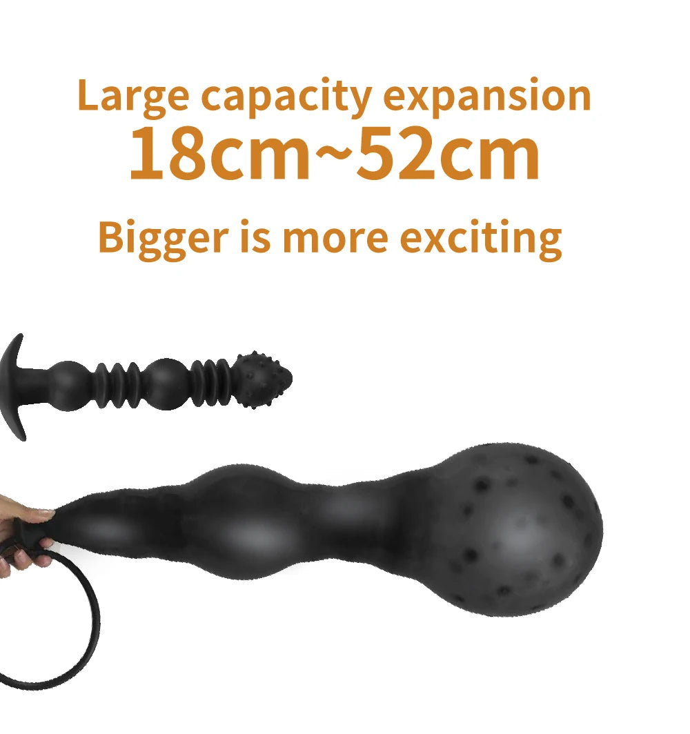 Super Long Inflatable Anal Plug Expandable 20-50cm Big Butt Plug G Spot Prostate Massager Anus Dilator Anal Dildo Pump Bdsm Toys