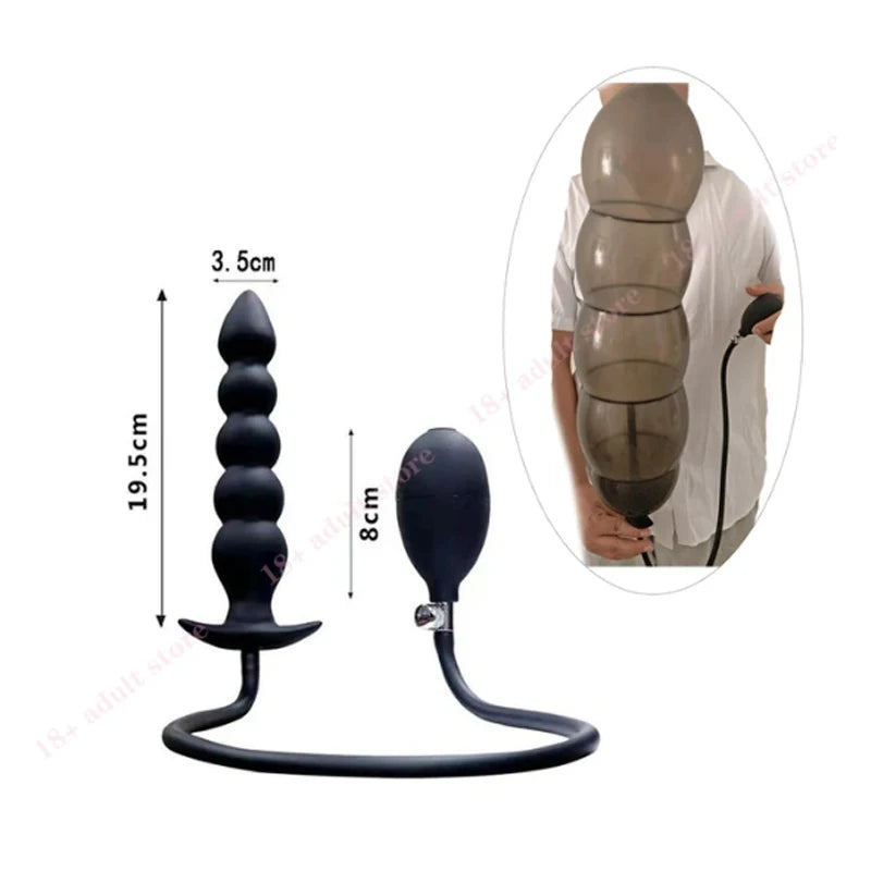 Super Long Inflatable Anal Plug Expandable 20-50cm Big Butt Plug G Spot Prostate Massager Anus Dilator Anal Dildo Pump Bdsm Toys