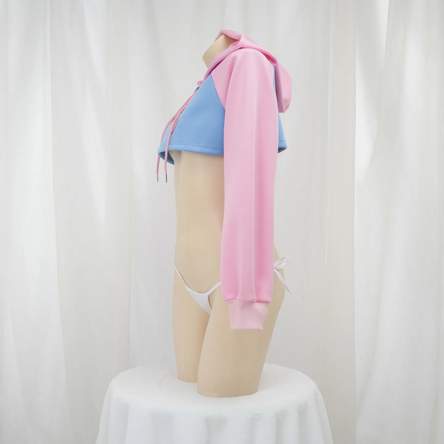 Game Over Anime Girl Pink Blue Short Hoodie Hooded Uniform Cosplay Costume