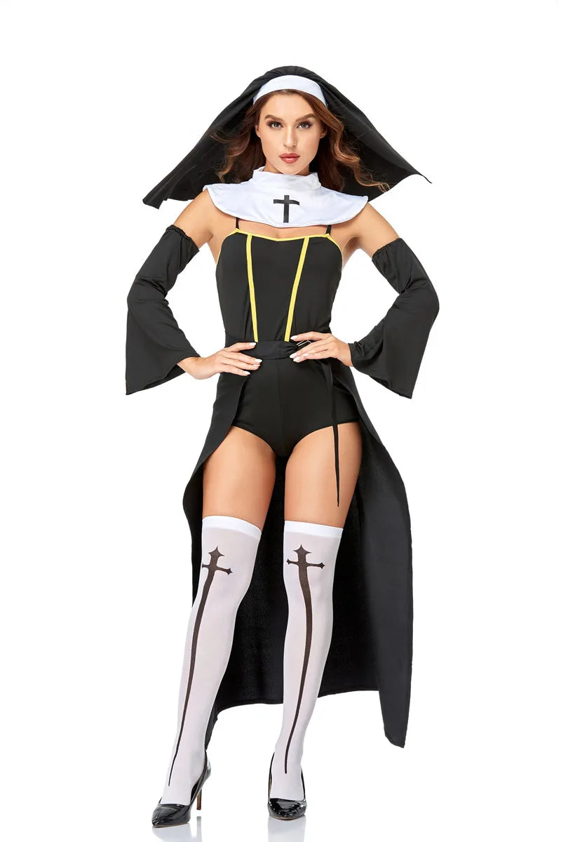 Full Set Sexy Nun Costume Women Exotic - Happysex