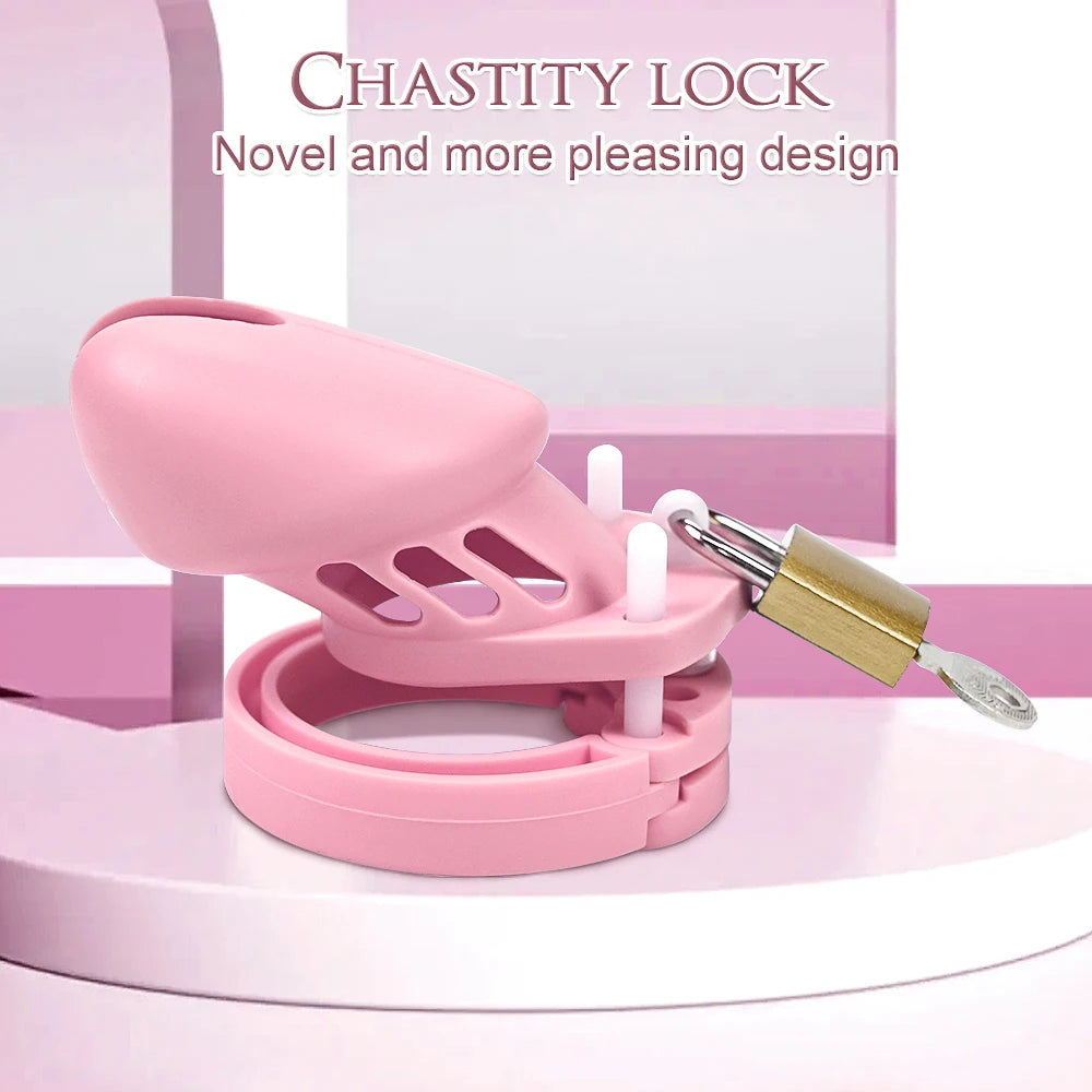 Male Chastity Cage with Lock Key Virginity - Happysex