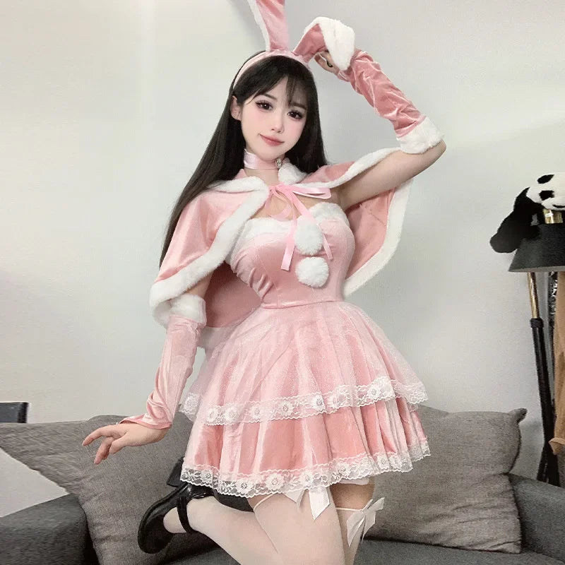 Sexy Bunny Plush Cosplay Kawaii Costumes Velvet Anime - Happysex