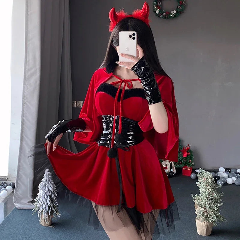 Christmas Dress Female Little Devil Cosplay  Sexy Seductive  - Happysex