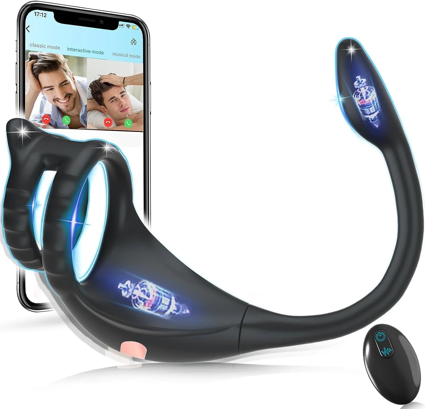 Vibrating Cock Ring Taint Stimulator with Mini Bullet Remote Control Anal Butt Plug Prostate Massager Penis Ring Male Vibrators