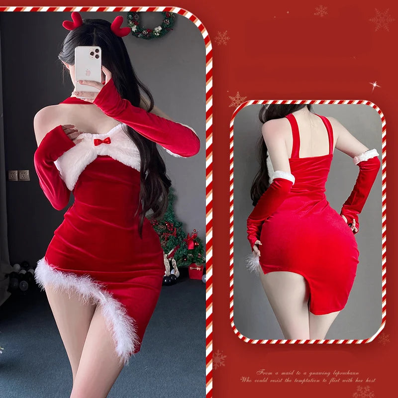 Cosplayer Christmas Dress Women Red sexy - Happysex