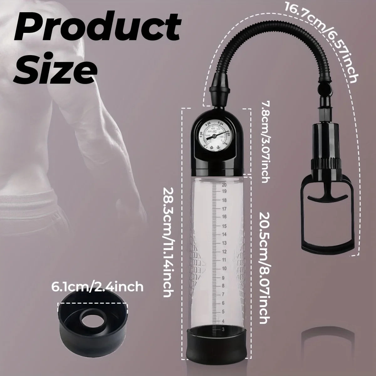 Manual Penis Pump Penis Enlarger Negative Pressure Vacuum - Happysex