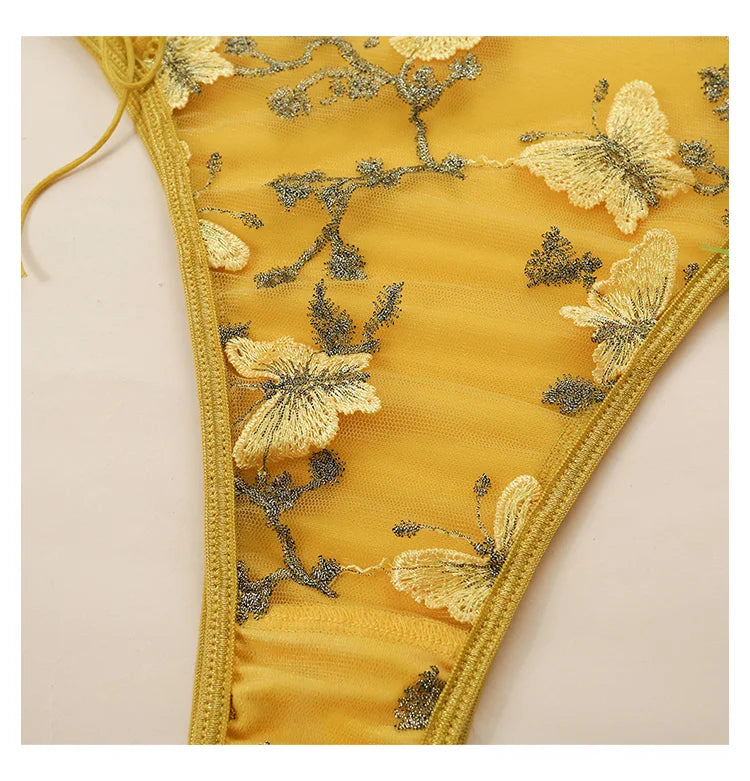 Butterfly Embrodiery Lace Corset Women Sexy - Happysex